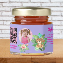 Safari de la selva bebé Tigre Código Qr Niños Cump