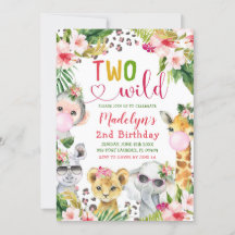 Safari Dos Chicas salvajes Invitación al segundo c