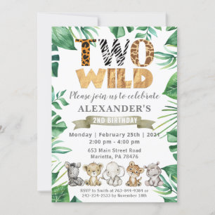 Safari dos invitaciones a la fiesta de la jungla d