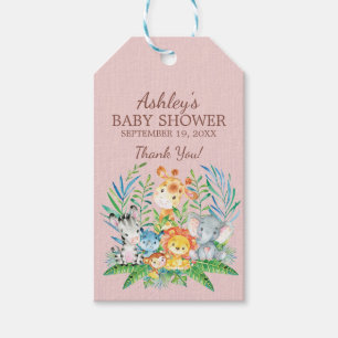 Safari Jungle Baby Shower Favor Gift Etiqueta