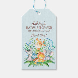 Safari Jungle Baby Shower Favor Gift Etiqueta