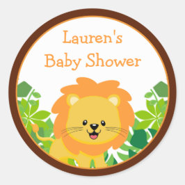 Safari Lion Baby Shower favorece a los Pegatinas