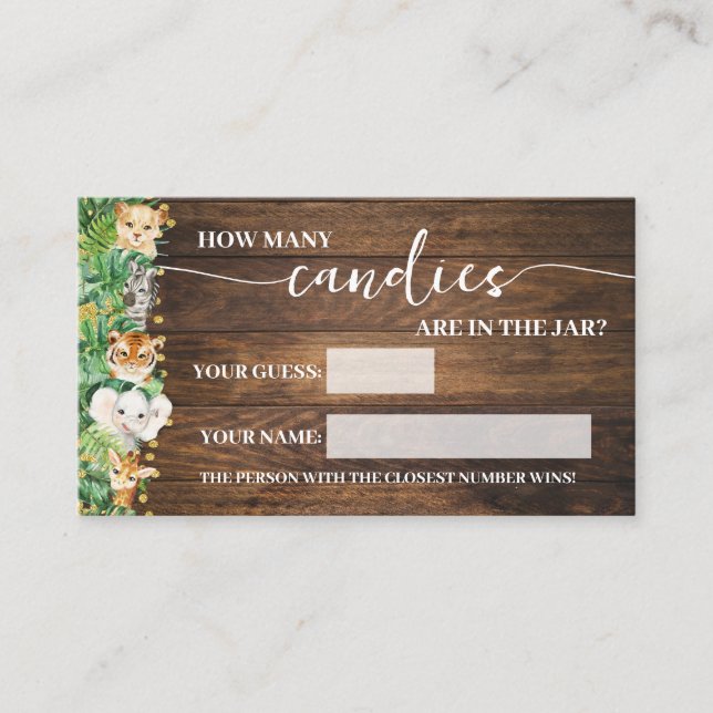 Safari ruso: ¿Cuántos Candies Duermen Una Tarjeta  (Anverso)