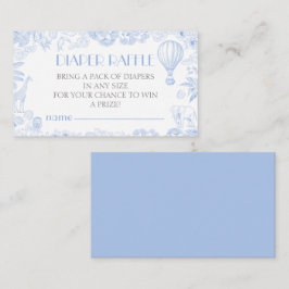 Safari Toile De Jouy Diaper Raffle Tarjeta de Gabi