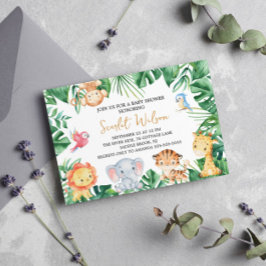 Safari Wild Oh Baby! Invitación de Baby Shower