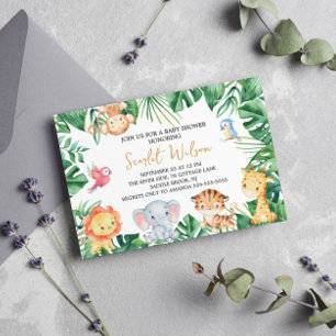 Safari Wild Oh Baby! Invitación de Baby Shower