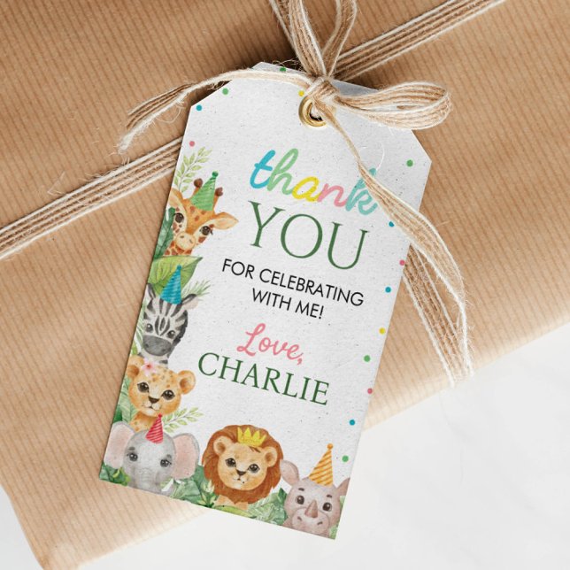 Safari Wild One Gracias Etiqueta (Subido por el creador)