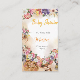 Safari Wildone baby ducha invitación oro