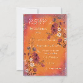 Saffron Sky Wildflower - RSVP card vertical