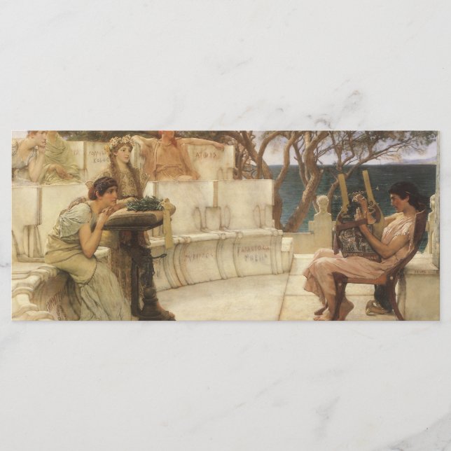 Safo y Alceo por Sir Lawrence Alma Tadema (Anverso)