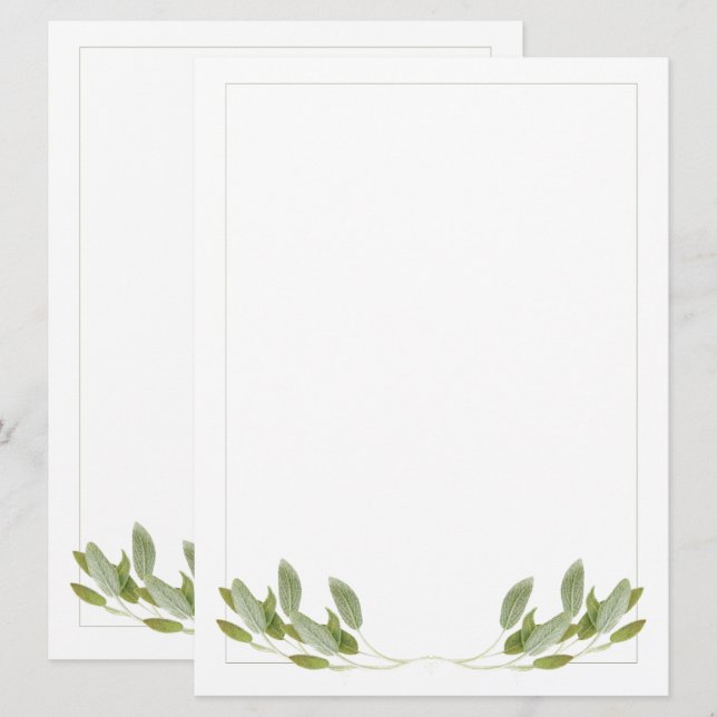 SAGE 6.5x8.75 Tarjeta plana / vertical (Anverso / Reverso)