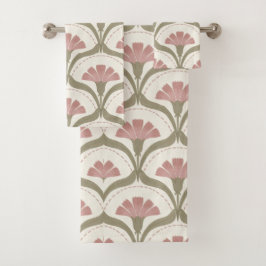 Sage and Rose Bathroom Towel Set