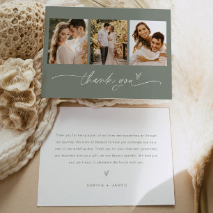 SAGE Boda fotográfico bohemio - Tarjeta de agradec