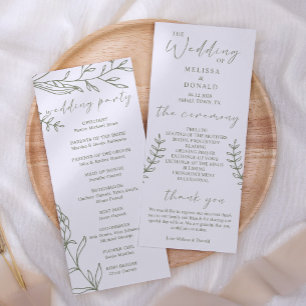 Sage Boho Flores Programa de Matrimonio Simple
