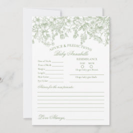 Sage Chinoiserie Consejo Floral para la tarjeta de