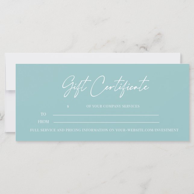 Sage de certificado de regalo para empresas con gu (Reverso)