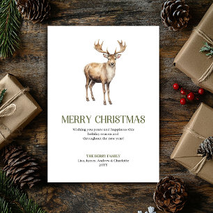 Sage de ciervo de Navidad moderno marfil Escritura