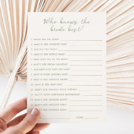 Sage escrito a mano Quién conoce la mejor tarjeta