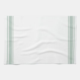 Sage Estilo Francés Stripe Kitchen Toalla de té