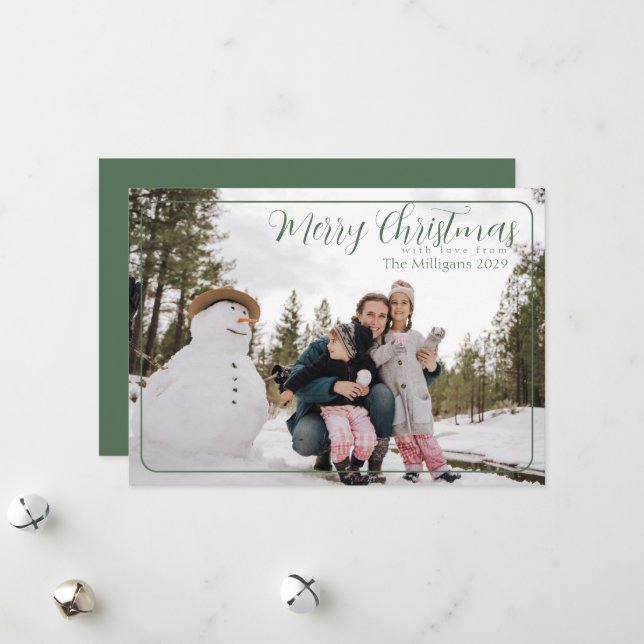 Sage Frame Feliz Navidad con tarjeta de vacaciones (Anverso/Reverso In Situ)