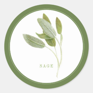 SAGE FRESCO Pegatinas redondos grandes (+texto) Ve
