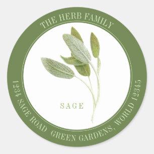 SAGE FRESCO Sellos para sobres redondos grandes - 