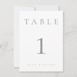 Sage Green 1 Boda/Número de tabla de eventos