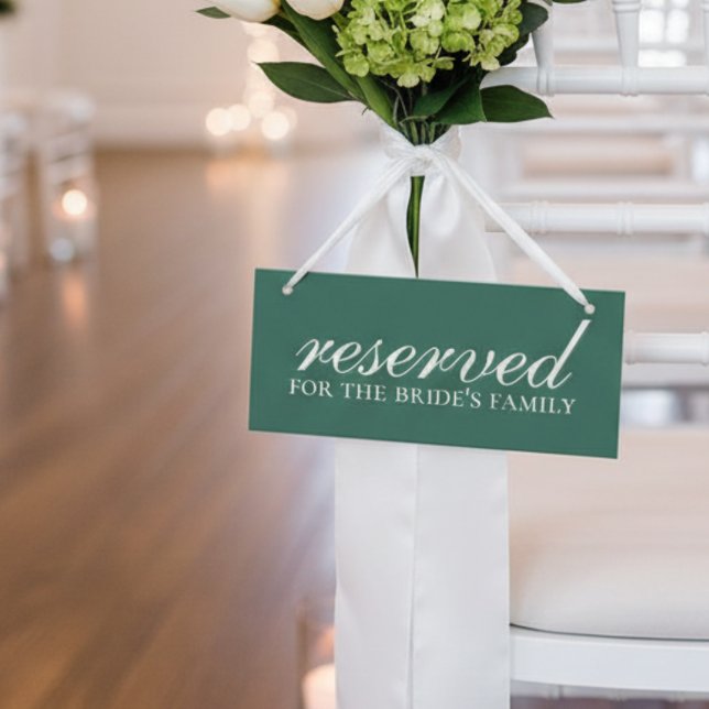 Sage Green Boda de la ceremonia reservada (Add a graceful and functional touch to your ceremony with this Sage Green Reserved Wedding Sign!)