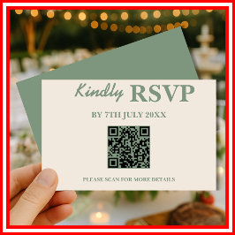 Sage Green Boda QR Code RSVP