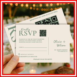 Sage Green Boda QR Code RSVP