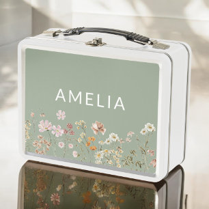 Sage Green Boho Wildflor Regresa A La Escuela