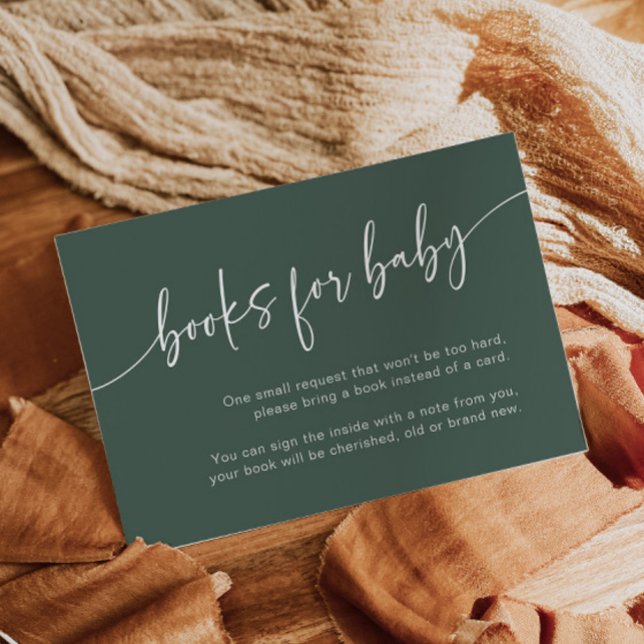 Sage Green Books para el bebé Insertar tarjeta de  (Subido por el creador)