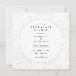 Sage Green Botanical Floral Ensayos Cena