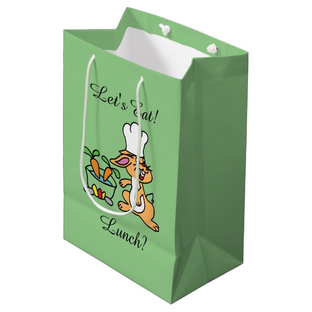 Sage Green Bunnie cooking Bolsa de almuerzo (Angulo Anverso)