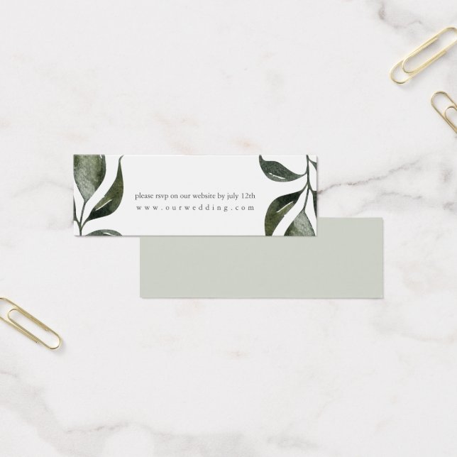 Sage Green deja sitio web Boda RSVP (Oficina)