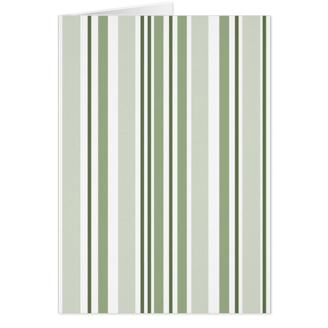 Sage Green (Light Medium Dark) White Stripes Blank (Frente)