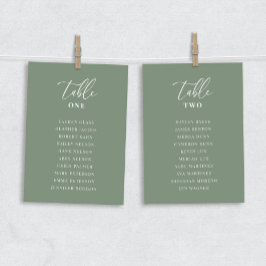 Sage Green Modern Elegant Wedding Table Seat Card