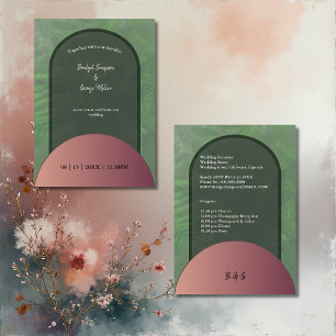 sage green simple boho moda invitación a la boda