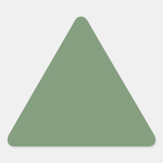 Sage Green Triangle Pegatina (Anverso)