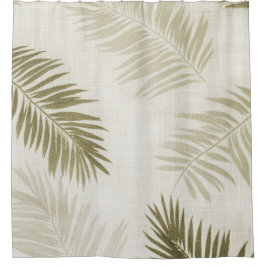 Sage Green Tropical Bohemira Cortina de Ducha