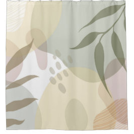 Sage Green Tropical Bohemira Cortina de Ducha
