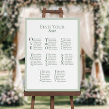 Sage Green Wedding Seating Chart