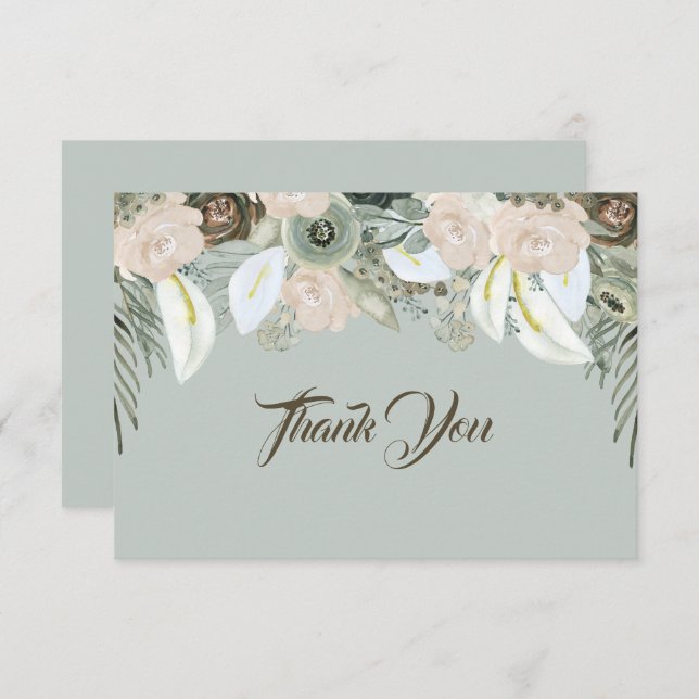 Sage Green y Vanilla Cream Gracias (Anverso / Reverso)