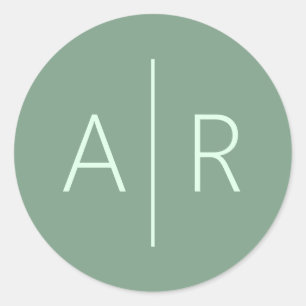 Sage Greenery Sello para sobres, Favor de la Boda