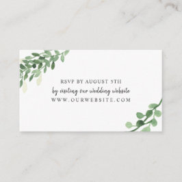 Sage Greenery Wedding RSVP tarjeta en línea 4196 4