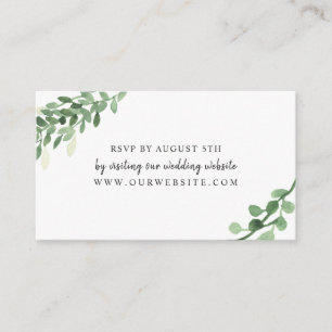 Sage Greenery Wedding RSVP tarjeta en línea 4196 4