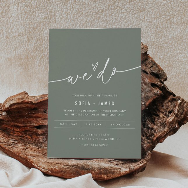 SAGE Minimalista Hacemos Invitación de Boda (Subido por el creador)