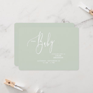 Sage Neutral Invitación Baby Shower
