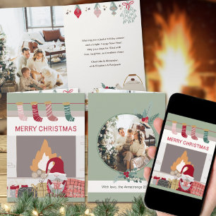 Sage Nordic Gnome Chimenea Hygge Navidad