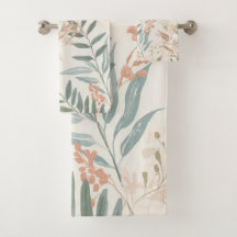 Sage Patrón de Acuarela de Hoja de Blush Botánico
